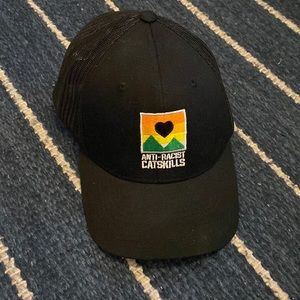Anti - Racist Catskills NY Black Baseball Snapback Hat
